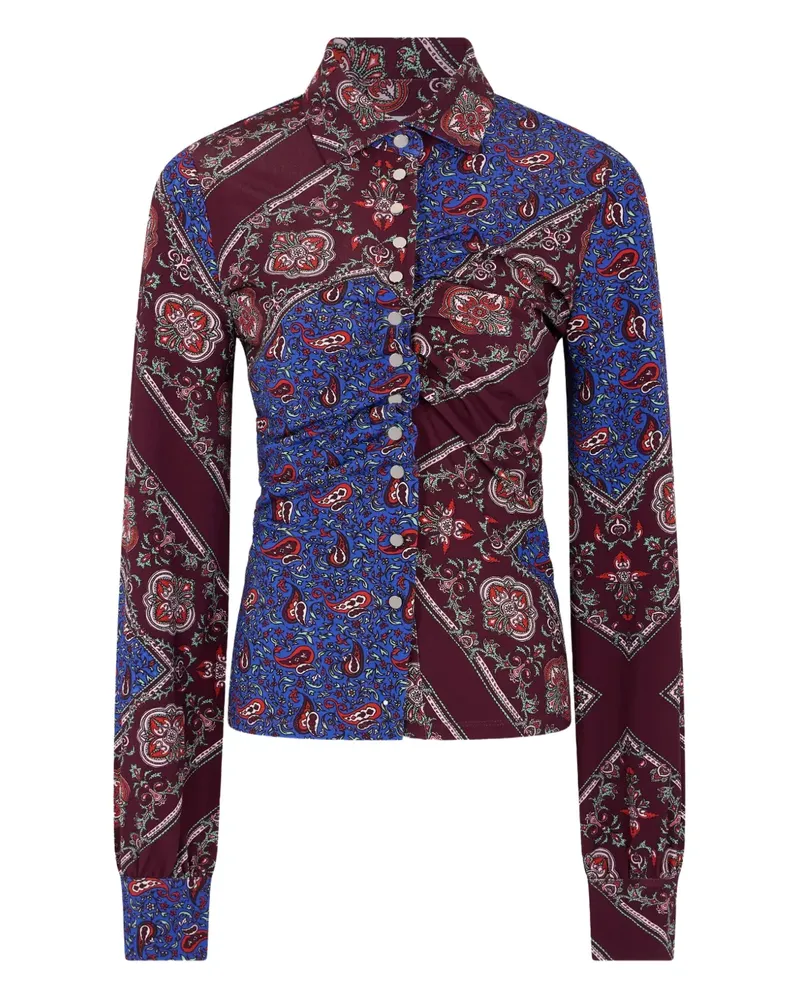 Paco Rabanne Hemd mit Paisleymuster - Blau Blau