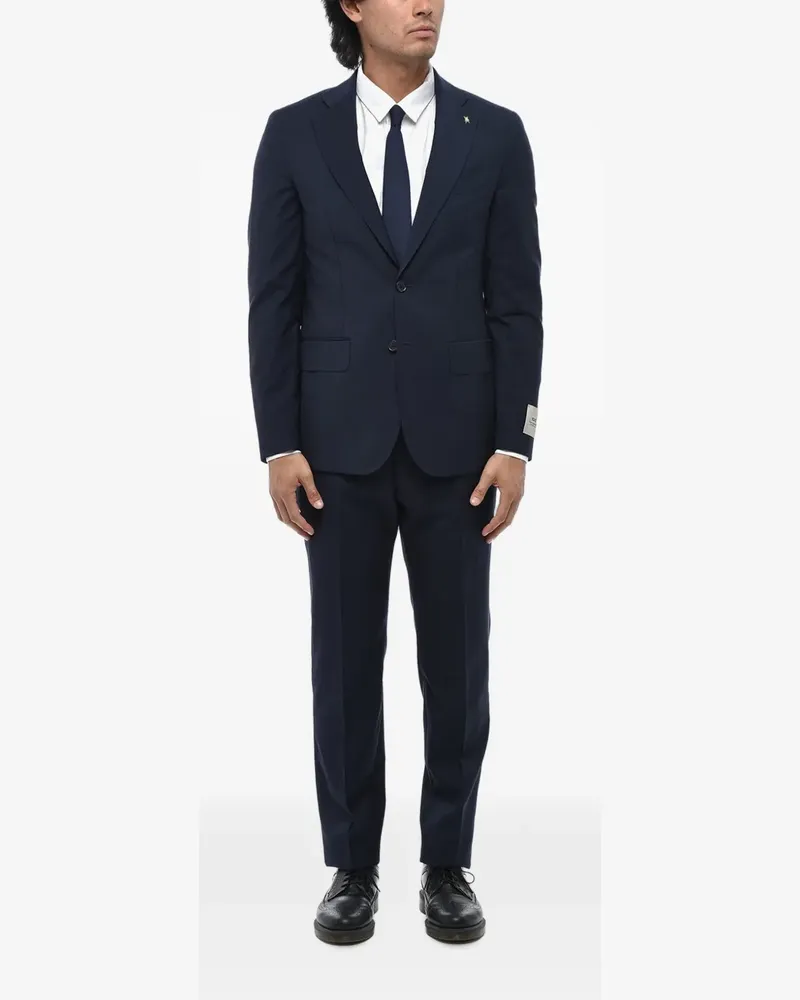 Corneliani single-breasted virgin wool suit - Blau Blau