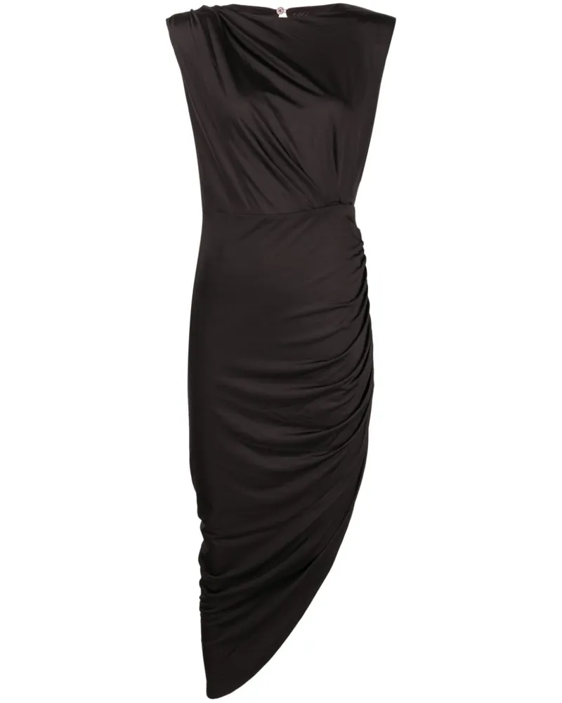 Veronica Beard Drapiertes Midikleid - Schwarz Schwarz