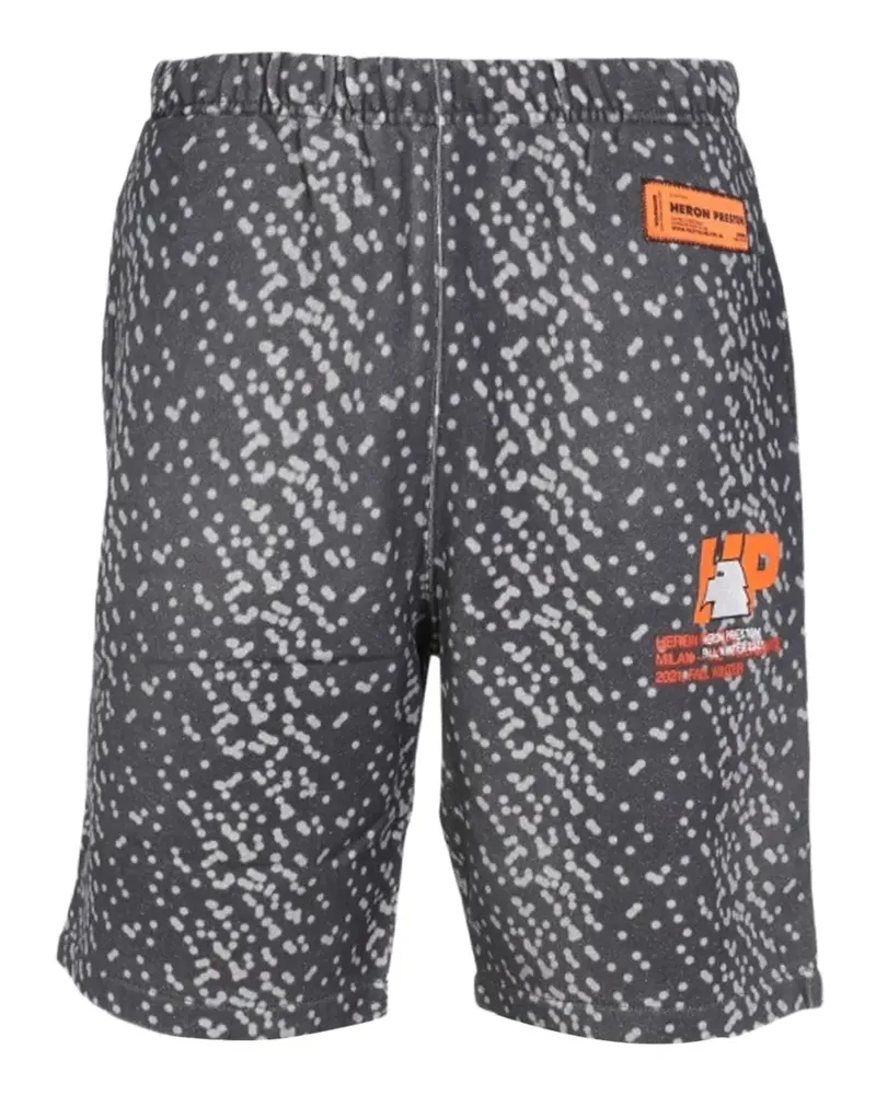 Heron Preston rubber-logo bermuda shorts - Grau Grau