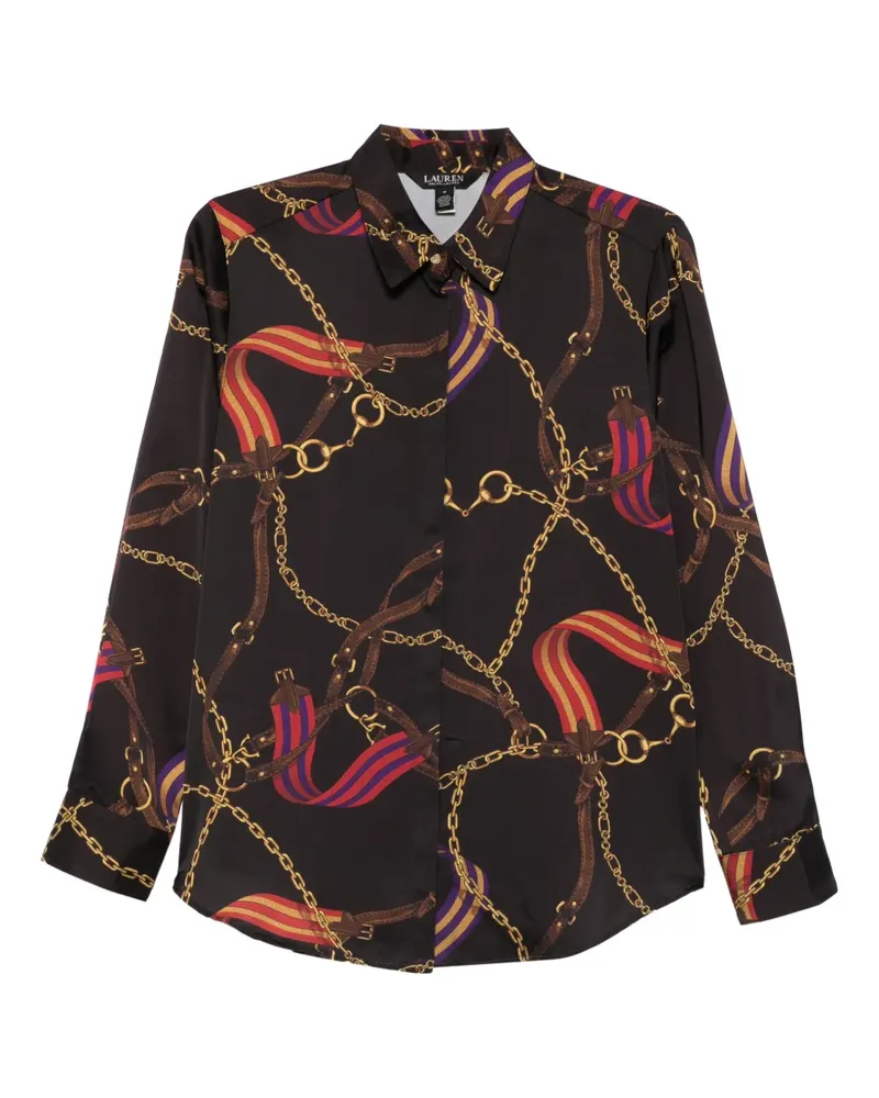 Ralph Lauren Hemd mit Ketten-Print - Schwarz Schwarz