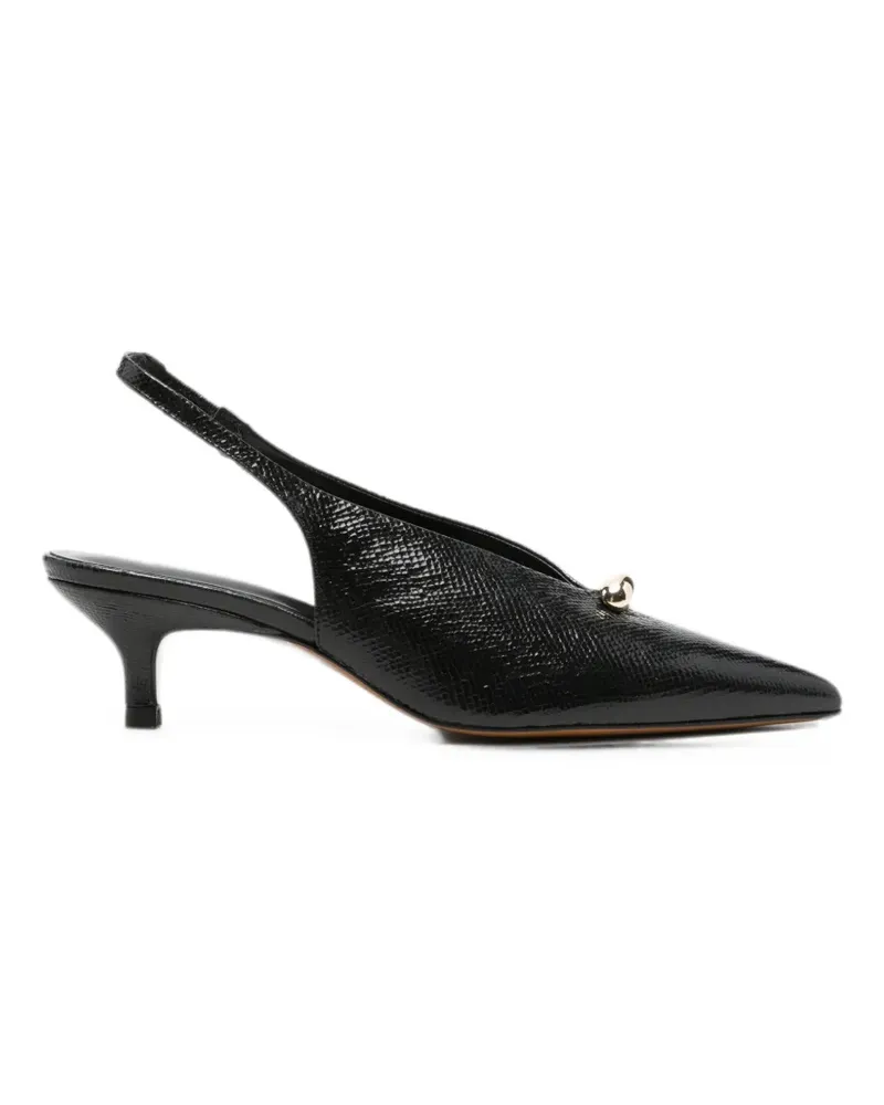 Maje Pumps mit Eidechsen-Effekt - Schwarz Schwarz