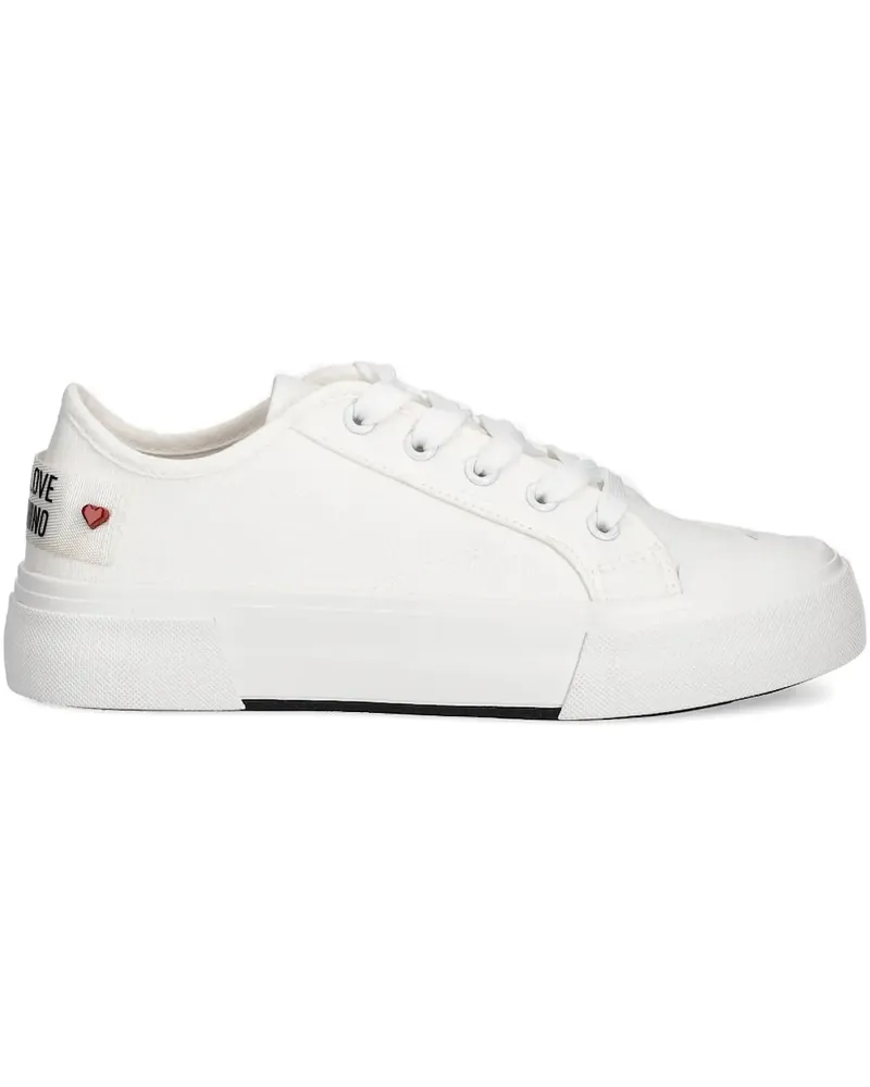 Moschino Sneakers mit Logo-Patch - Weiß Weiß