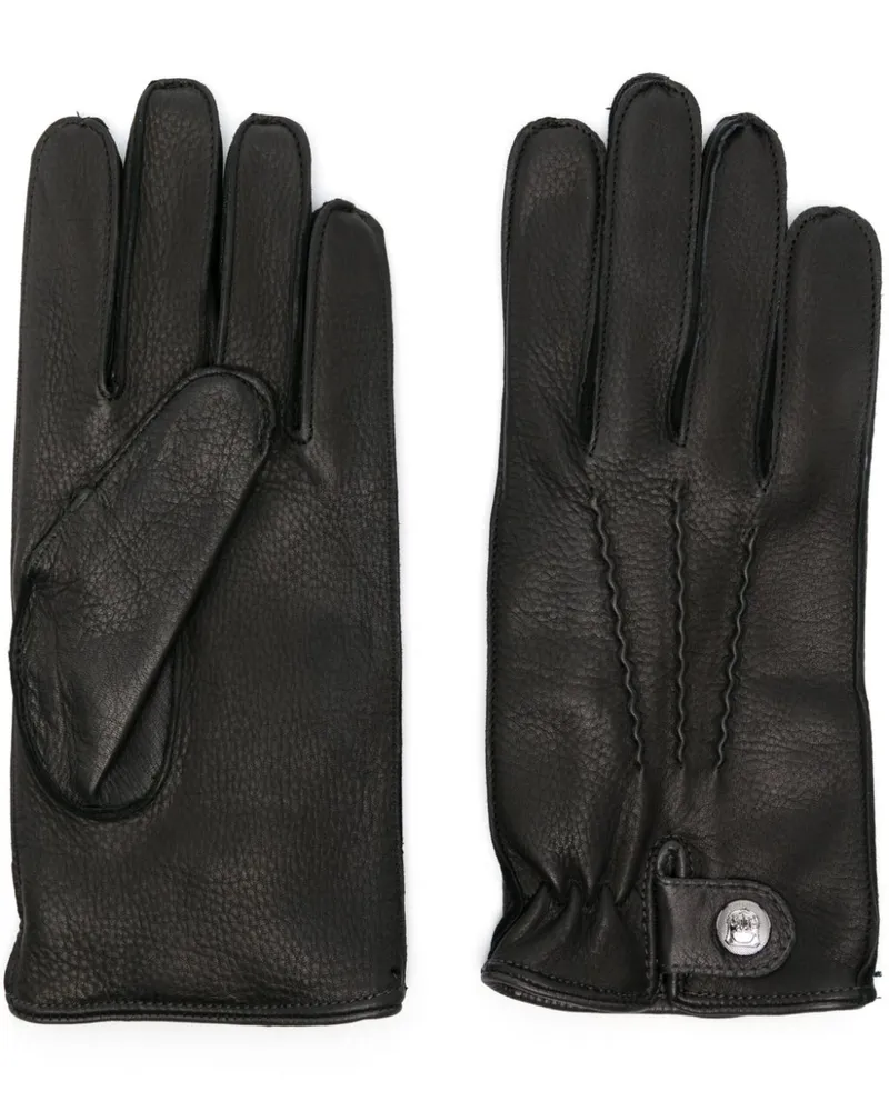 Corneliani Handschuhe mit Handgelenksriemen - Schwarz Schwarz