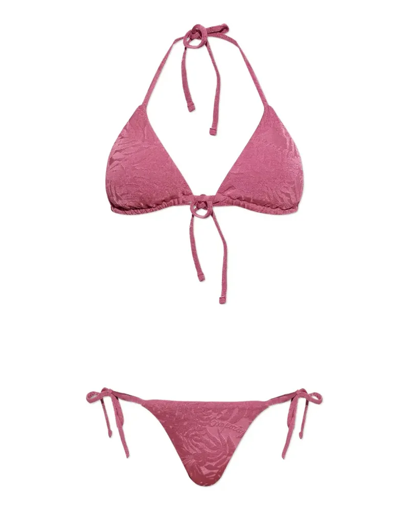 Emporio Armani foliage-print bikini - Rosa Rosa