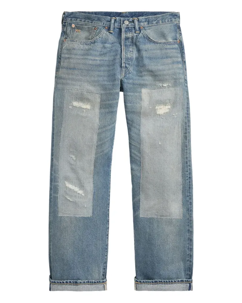 Ralph Lauren Patchwork-Jeans im Distressed-Look - Blau Blau