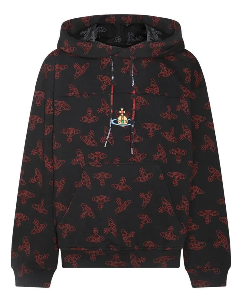 Vivienne Westwood Hoodie mit Orb-Print - Schwarz Schwarz
