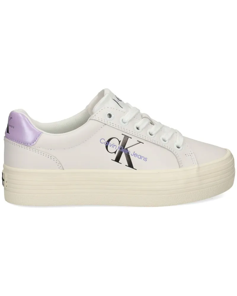 Calvin Klein Sneakers mit Logo-Print - Weiß Weiß