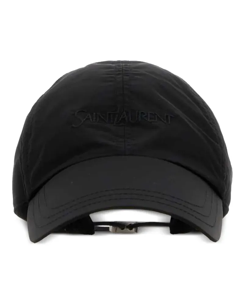 Saint Laurent logo-embroidered baseball cap - Schwarz Schwarz