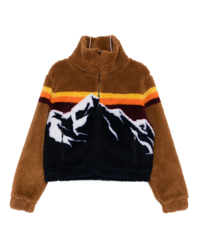 WE NORWEGIANS Fleecejacke mit Reißverschluss - Braun Braun