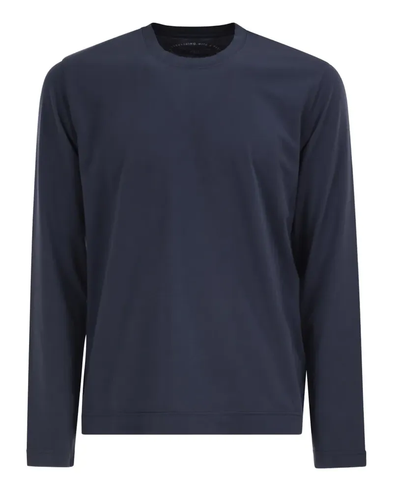 Fedeli Klassisches Langarmshirt - Blau Blau