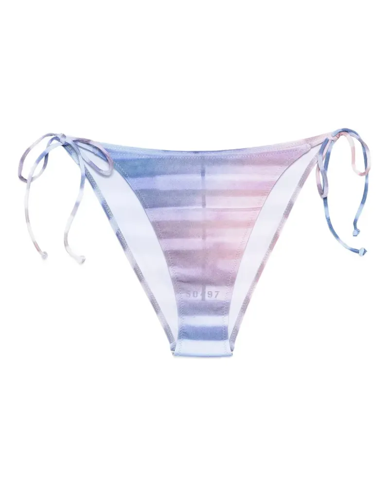 Jean Paul Gaultier tie-side striped bikini bottom - Blau Blau
