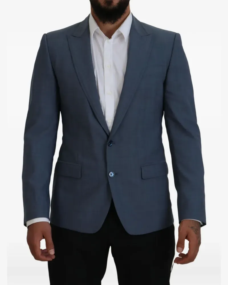 Dolce & Gabbana peak-lapel slim-fit blazer - Blau Blau