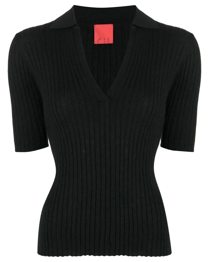 Cashmere In Love Summer Poloshirt - Schwarz Schwarz