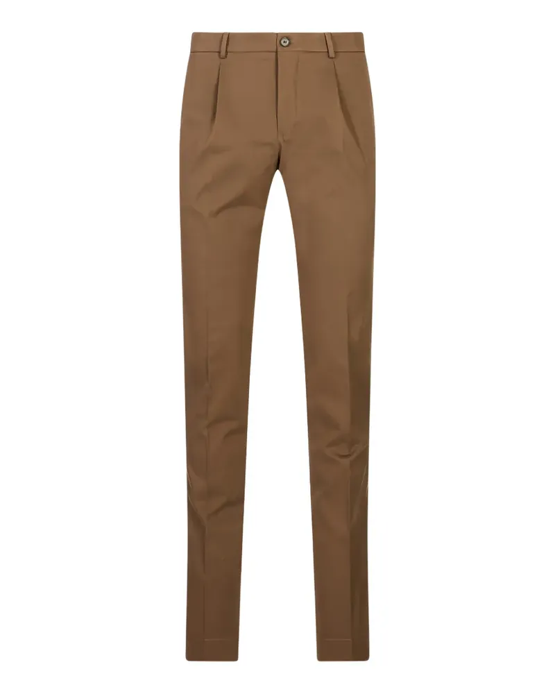 Incotex Pattern Hose mit Falten - Braun Braun
