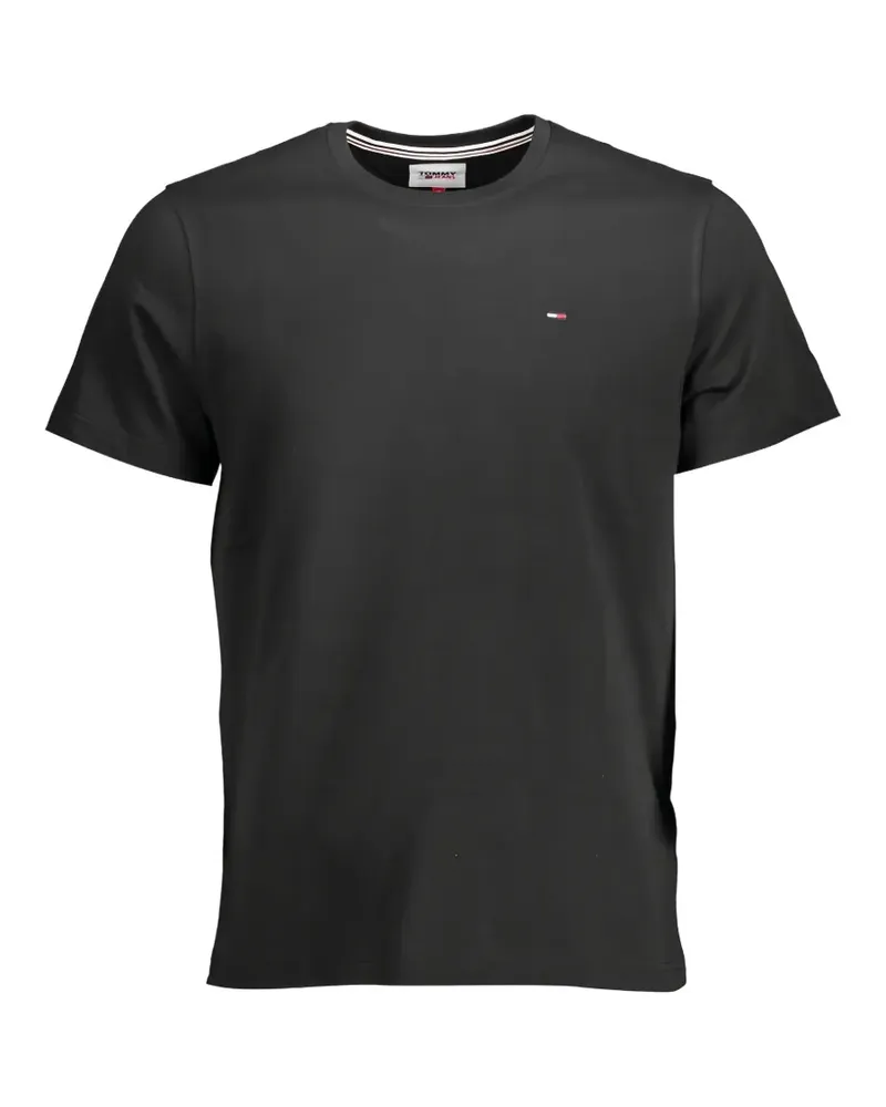 Tommy Hilfiger T-Shirt mit Logo-Patch - Schwarz Schwarz