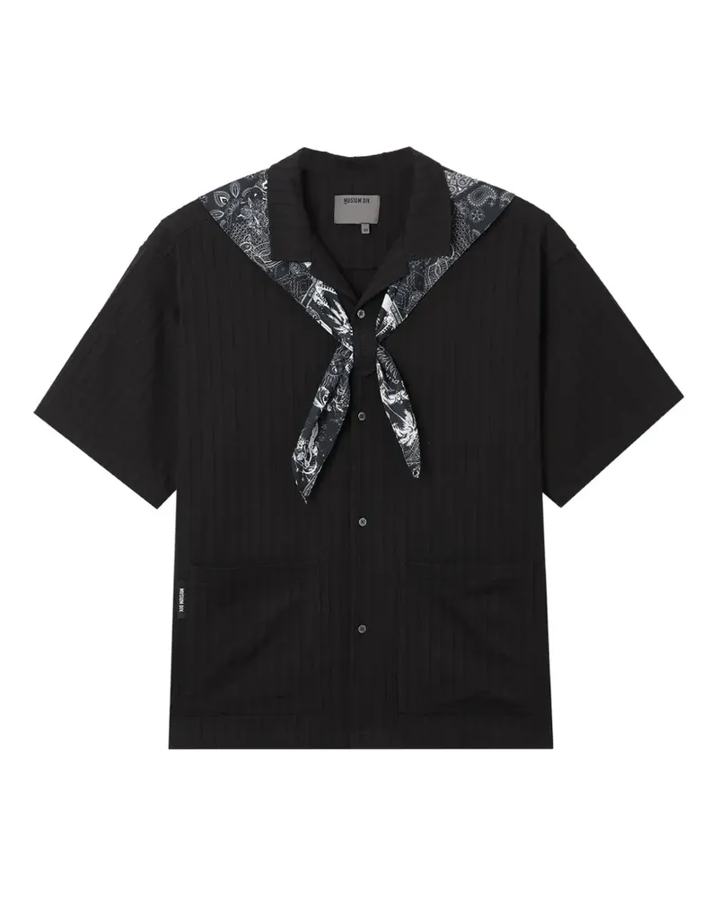 Musium Div. Hemd mit Tasche - Schwarz Schwarz