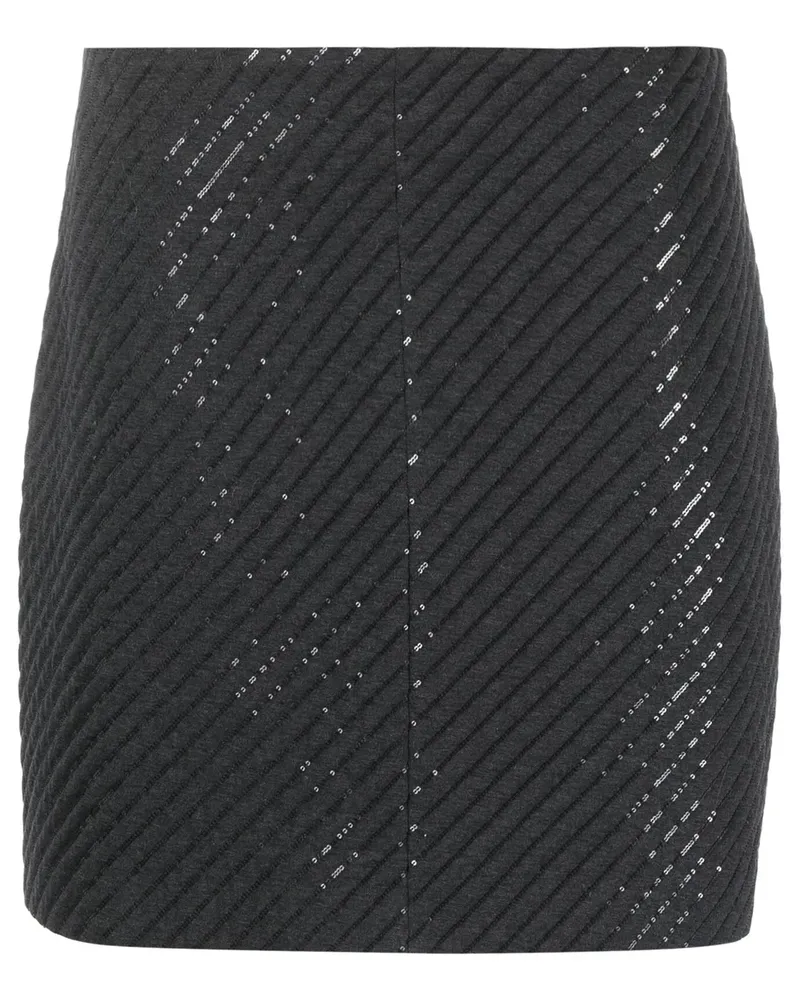Brunello Cucinelli Minirock mit Pailletten - Grau Grau