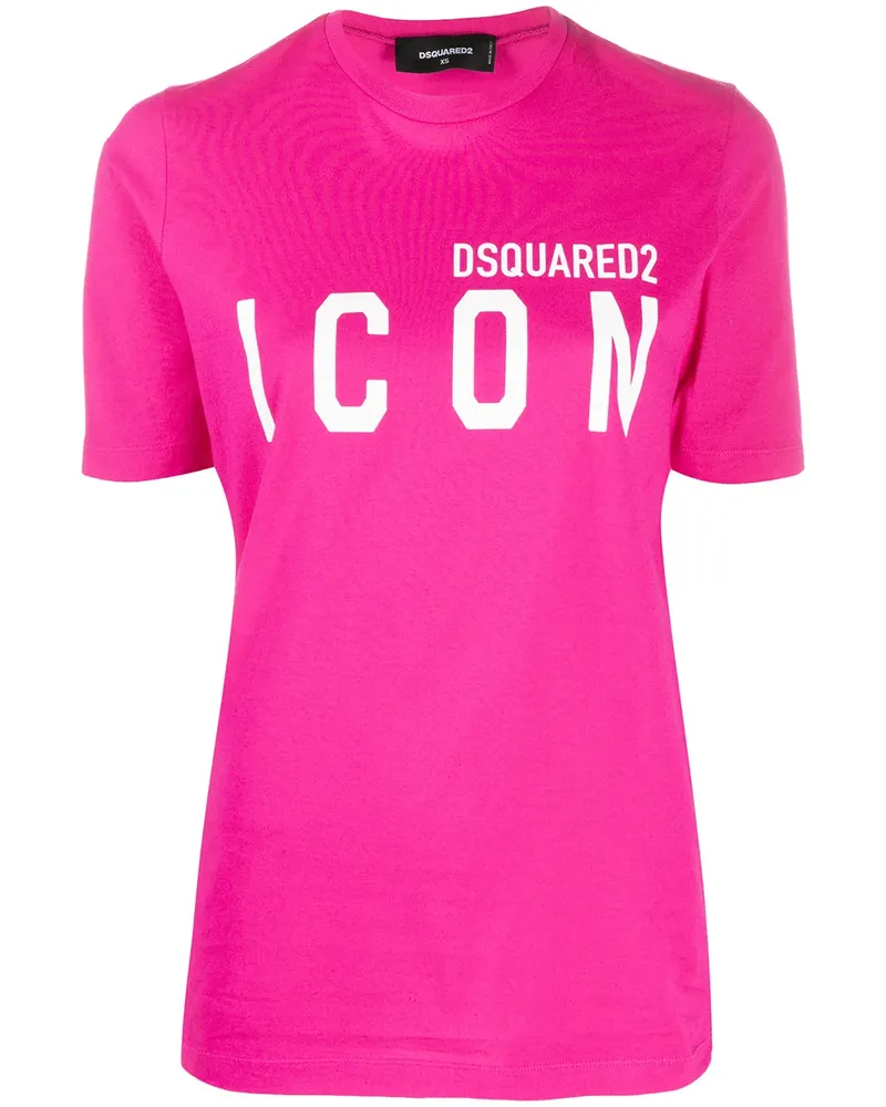 Dsquared2 T-Shirt mit Logo-Print - Rosa Rosa
