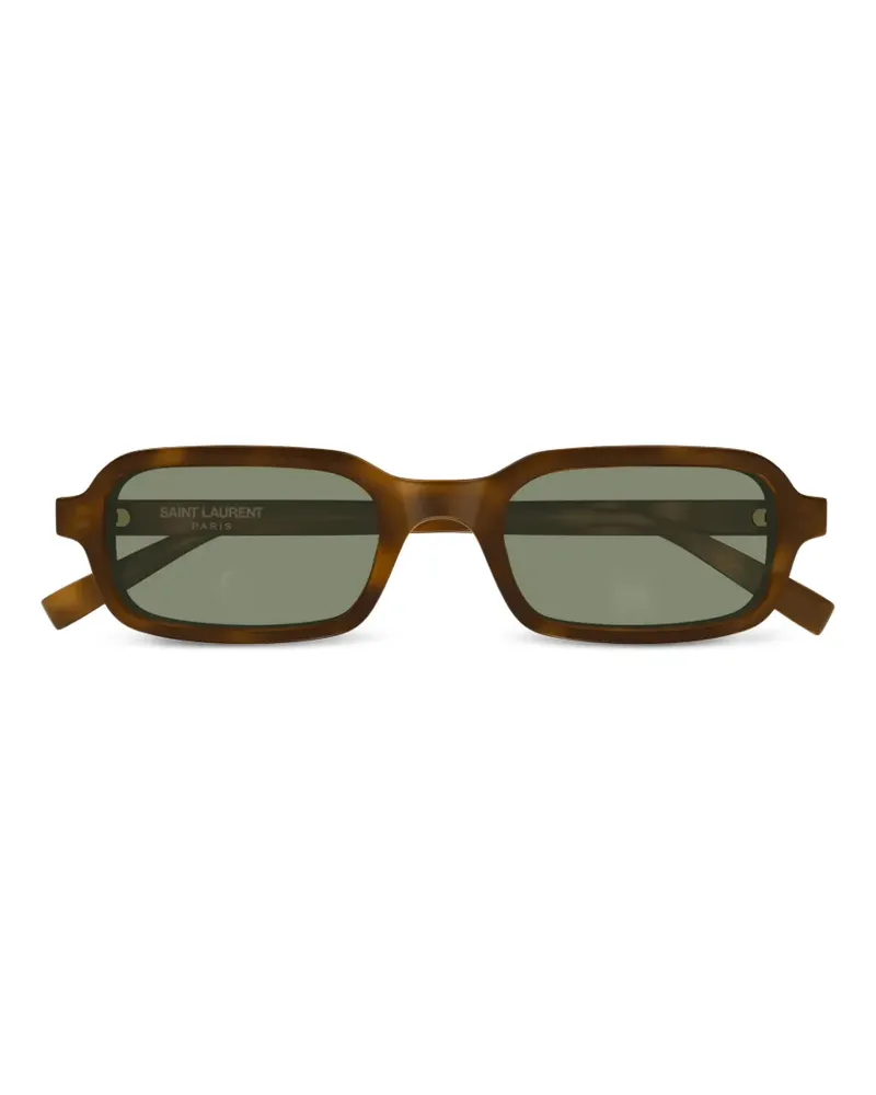 Saint Laurent SL 908 rectangle-frame sunglasses - Braun Braun