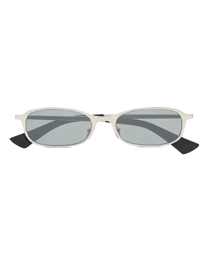 Saint Laurent Mia oval-frame sunglasses - Silber Silber