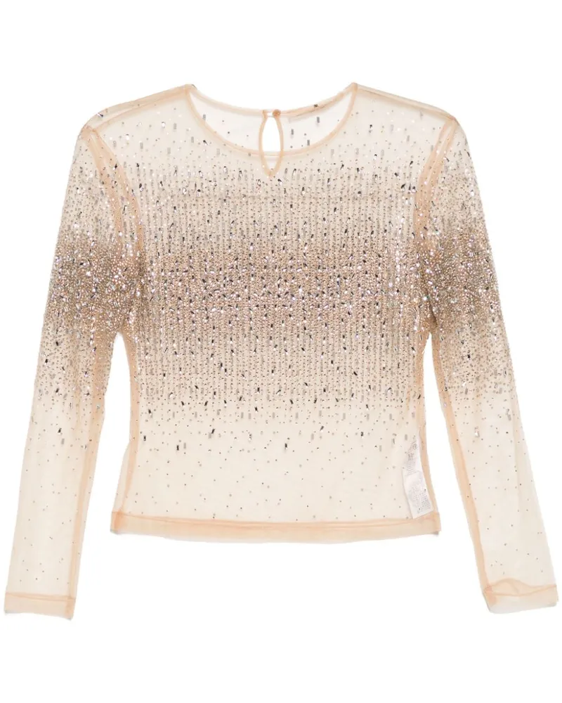 Ermanno Scervino Bluse mit Kristallen - Nude Nude