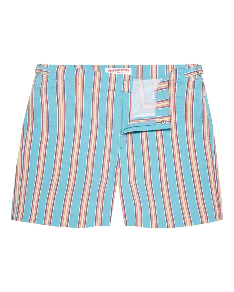 Orlebar Brown Gestreifte Bulldog Badeshorts - Blau Blau