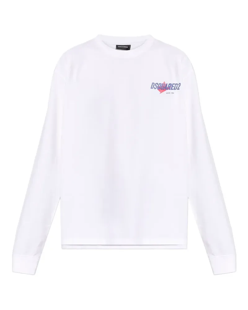 Dsquared2 longsleeve logo T-shirt - Weiß Weiß