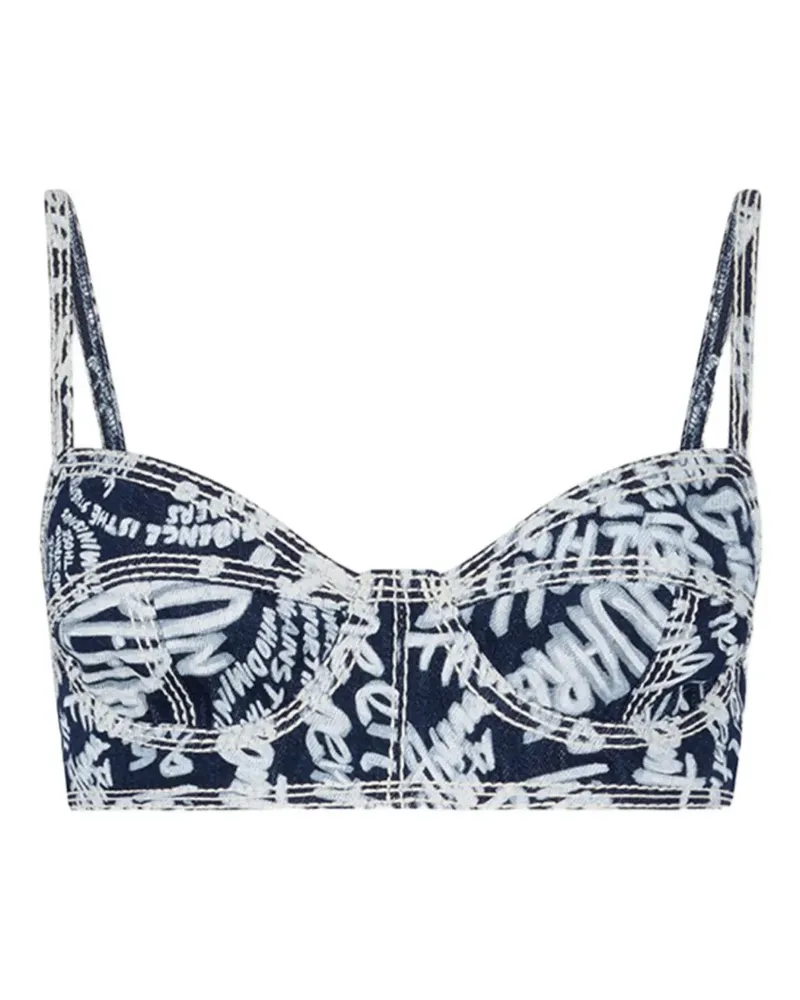 Dsquared2 Dark Flower Rebel Hibiskus-BH - Blau Blau