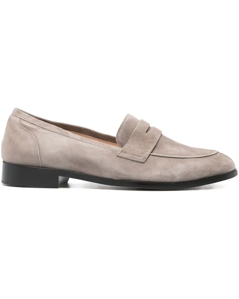 P.A.R.O.S.H. Penny-Loafer aus Wildleder - Nude Nude