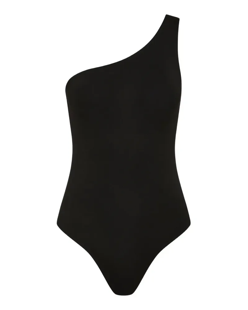 BONDI BORN Phoebe One-Shoulder-Badeanzug - Schwarz Schwarz