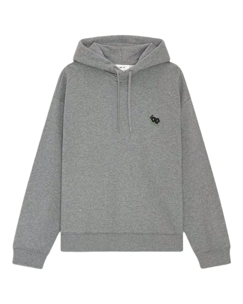 NN 07 David drawstring hoodie - Grau Grau