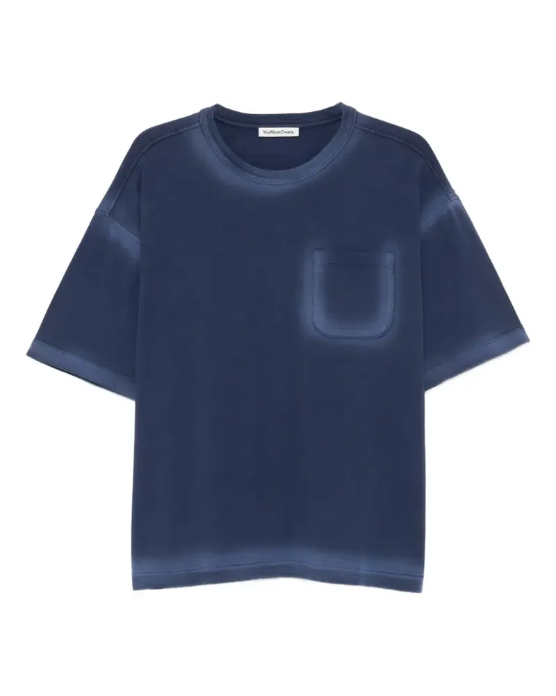 YMC cotton T-shirt - Blau Blau