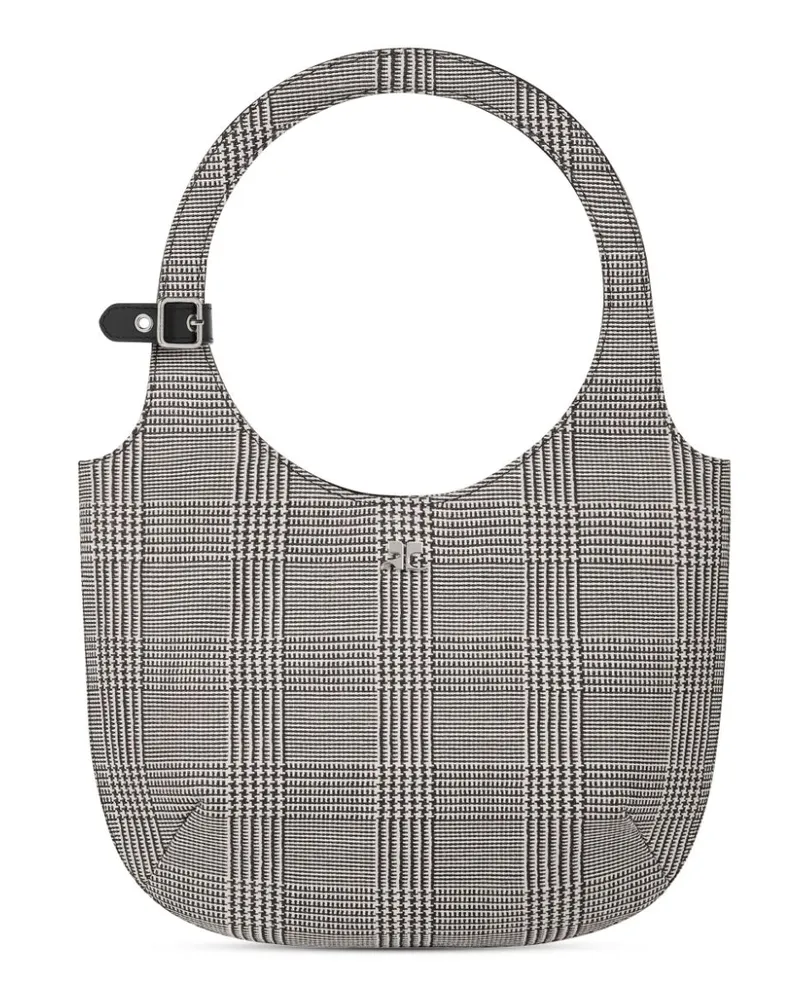 Courrèges Prince of Wales Holy Tote Bag - Schwarz Schwarz