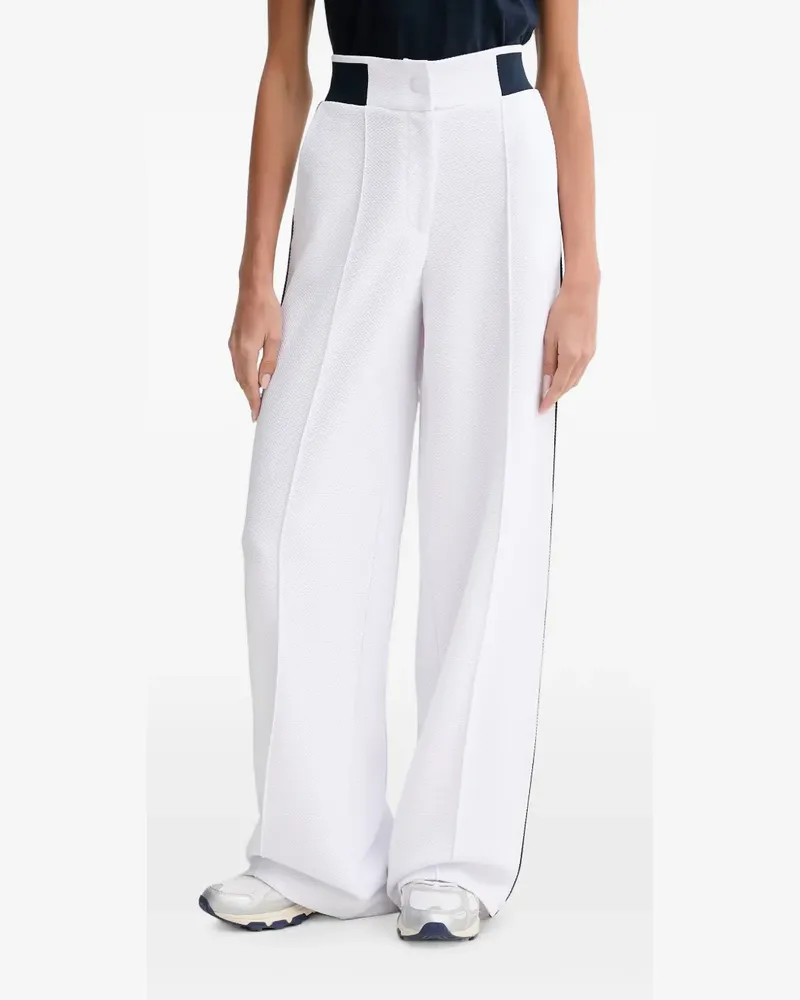 Guess wide-leg side-stripe track pants - Weiß Weiß