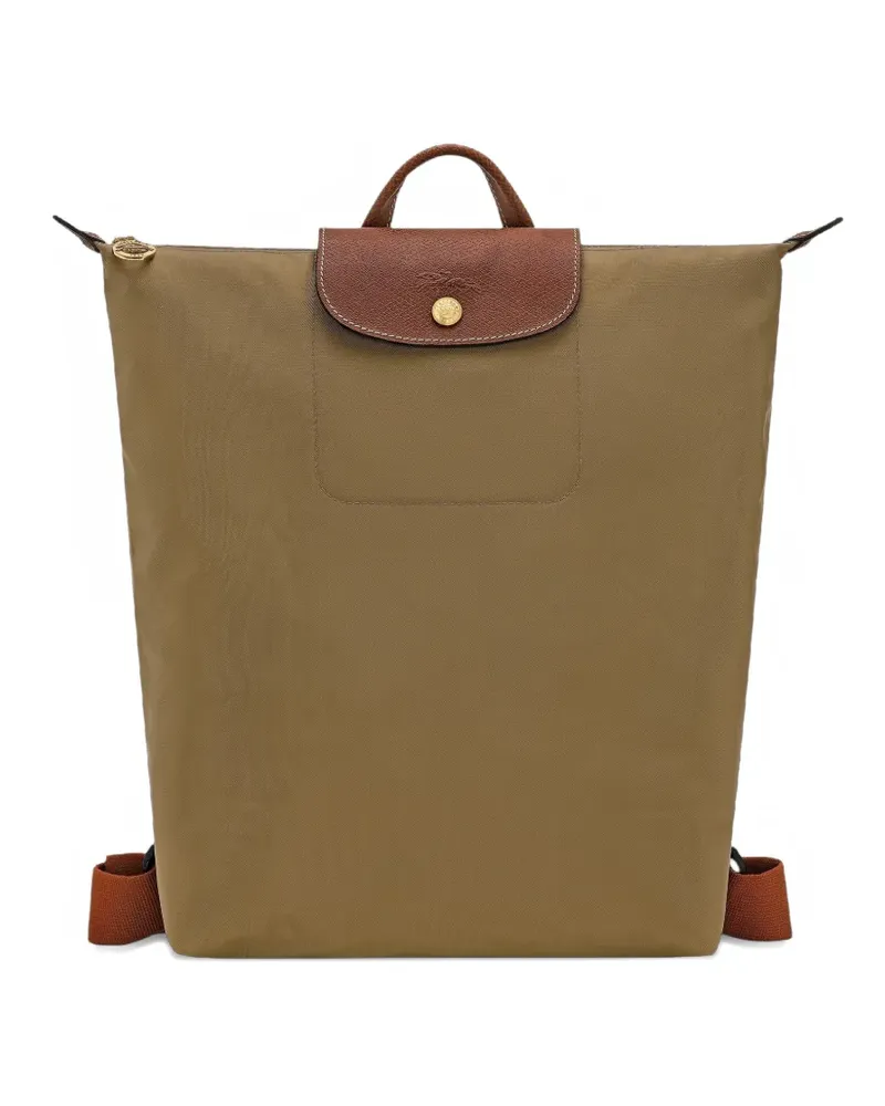 Longchamp Rucksack mit Lederdetails - Grün Grün