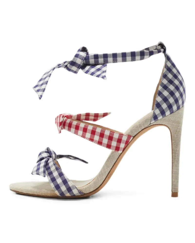 Alexandre Birman gingham-pattern knot-detail sandals - Nude Nude