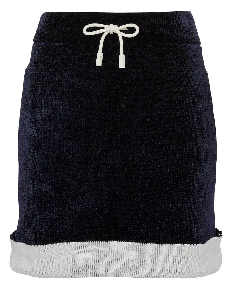J.W.Anderson Chenille-Minirock mit Kontrastsaum - Blau Blau