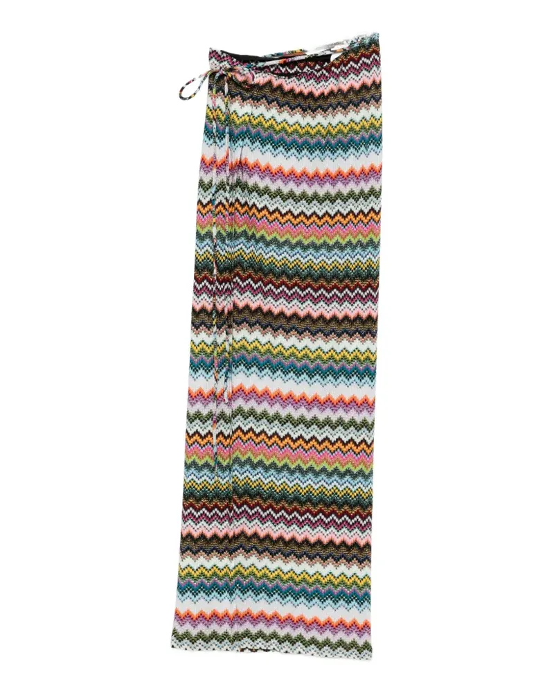 Missoni zig-zag tie long skirt - Weiß Weiß