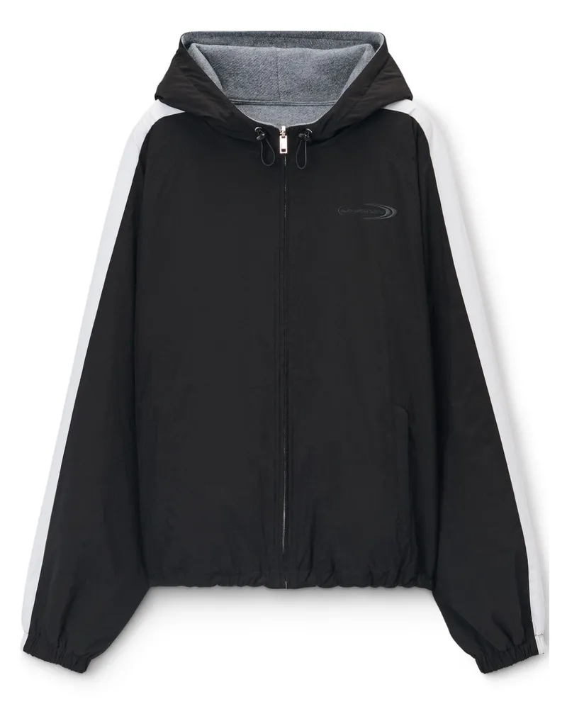 Alexander Wang Wendbare Raglan Kapuzenjacke - Schwarz Schwarz