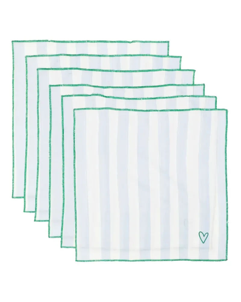 Bambah Veranda Servietten (6er-Set) - Blau Blau