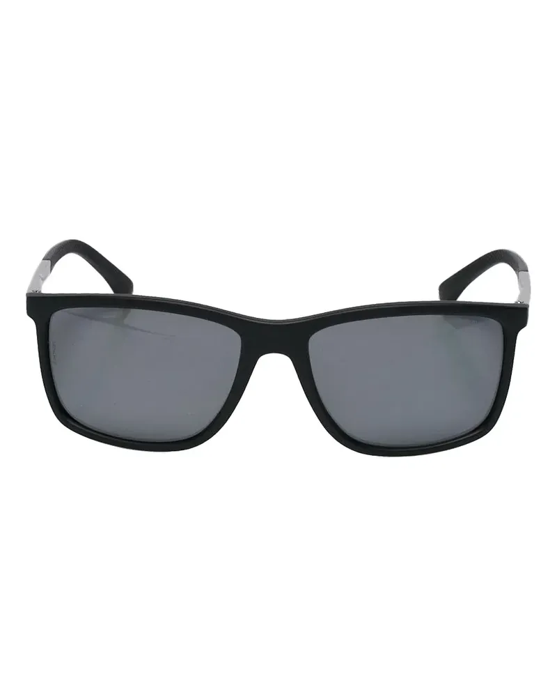 Emporio Armani Sonnenbrille mit eckigem Gestell - Schwarz Schwarz