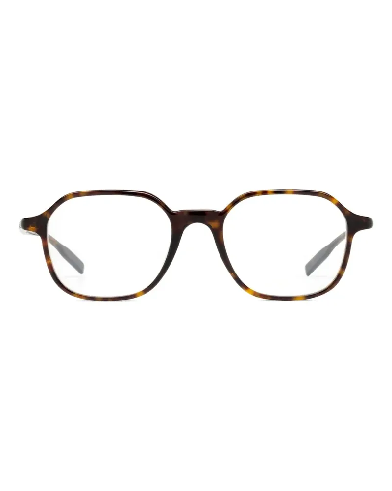 Montblanc Brille mit geometrischem Gestell - Braun Braun