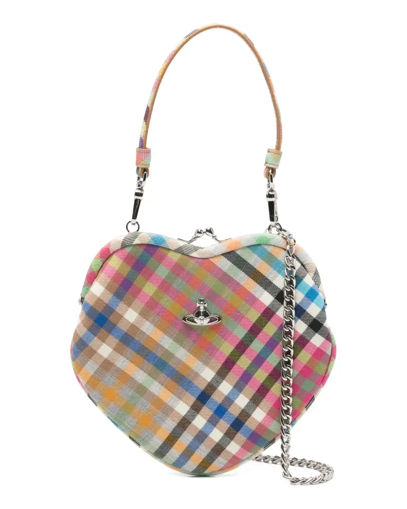 Vivienne Westwood Belle Heart checked tote bag - Rosa Rosa