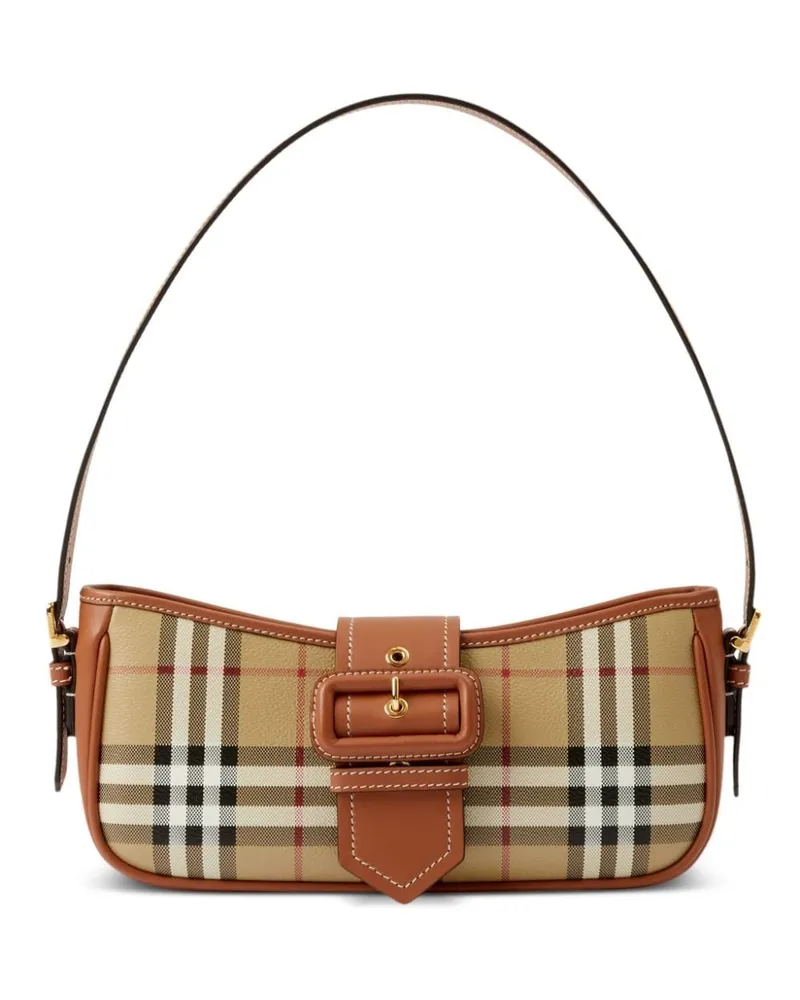 Burberry Sling Schultertasche mit Karomuster - Nude Nude