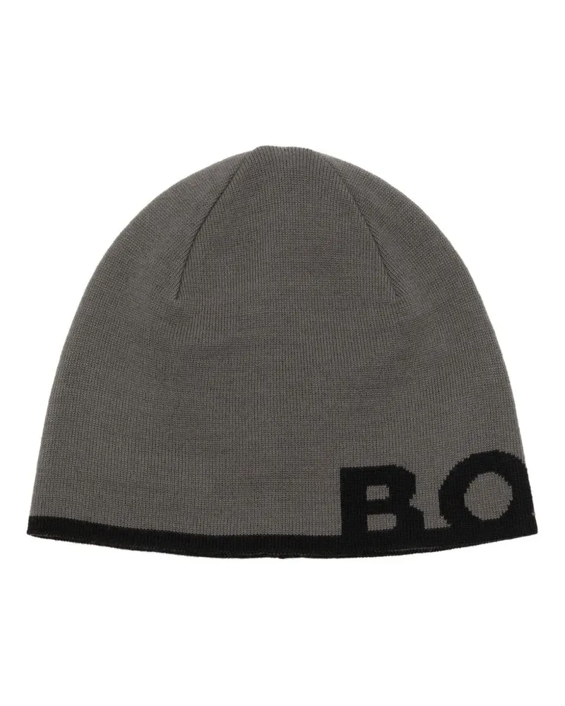 HUGO BOSS Arev Beanie - Grau Grau