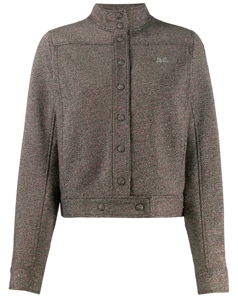 Courrèges Jacke mit Logo - Schwarz Schwarz