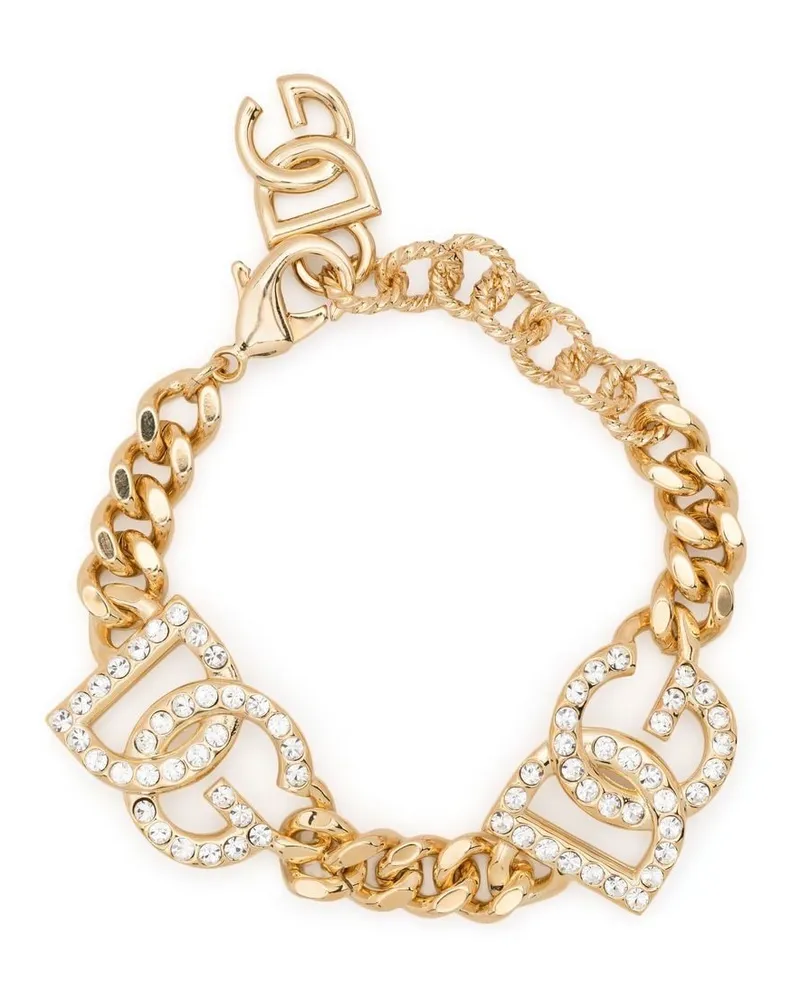 Dolce & Gabbana Kettenarmband mit Kristallen - Gold Gold