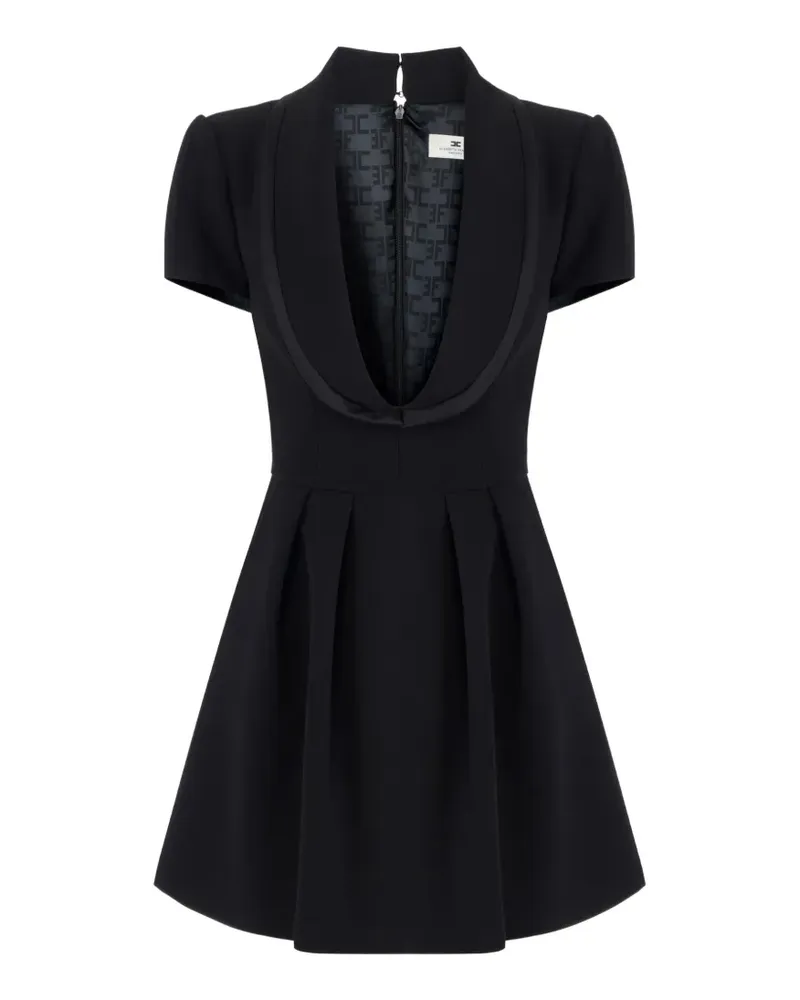 Elisabetta Franchi mini dress in lightweight crêpe and satin fabrics - Schwarz Schwarz