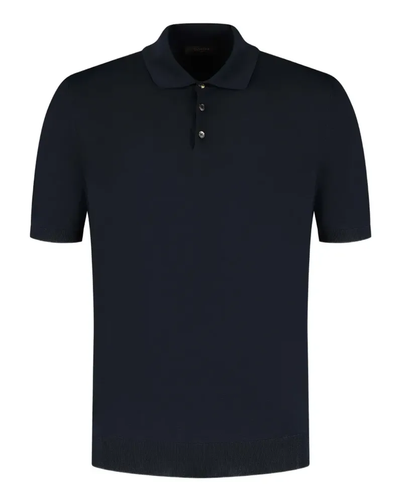 Zanone button polo shirt - Blau Blau
